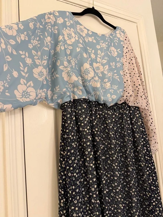 Piper & Scoot Multi Patterned Midi Dress — Size XL - Picture 4 of 7